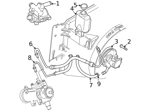 Pump & Hoses for 2000 Jeep Wrangler #0