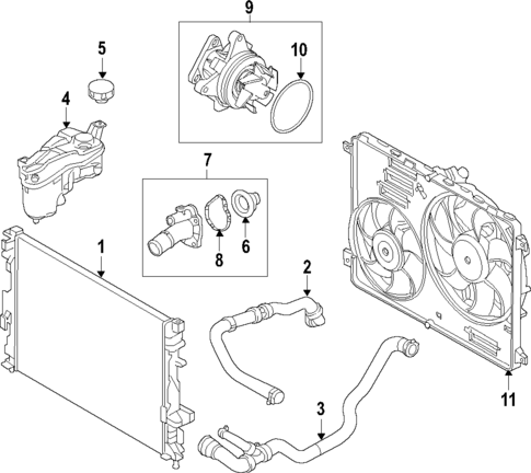 Radiator & Components for 2012 Land Rover Range Rover Evoque #1