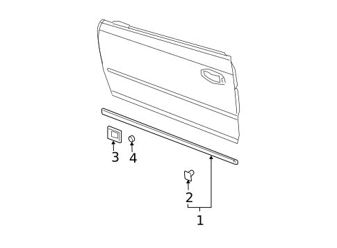 Exterior Trim - Door for 2007 Saab 9-3 #0