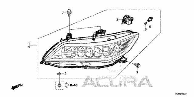 Headlight (1) for 2017 Acura RLX #0