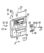 55397411AA - Interior Trim: Door Handle Spacer, Right Or Left for Mopar Image