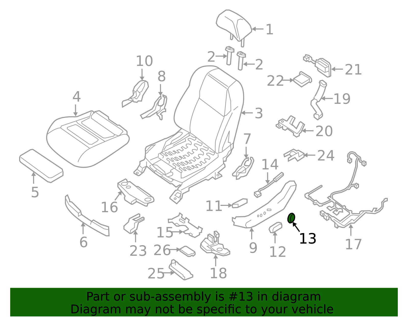 Recline Knob 87063-ZX01B | Parts for Nissans