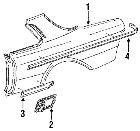 Quarter Panel for 1985 Mercedes-Benz 300CD #0