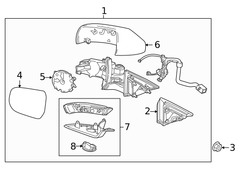Outside Mirrors for 2015 Cadillac ATS #1
