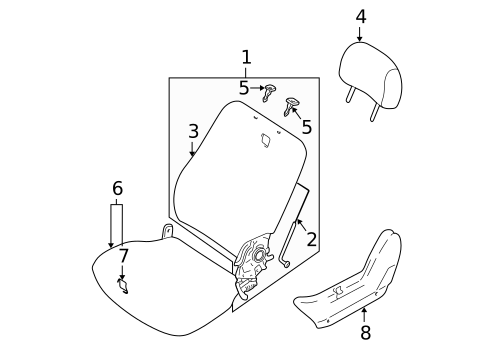 Front Seat Components for 2002 Mitsubishi Montero #0