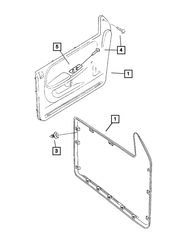 PL59TC3 - Interior Trim: Door Trim Front Panel, Left for Mopar Image