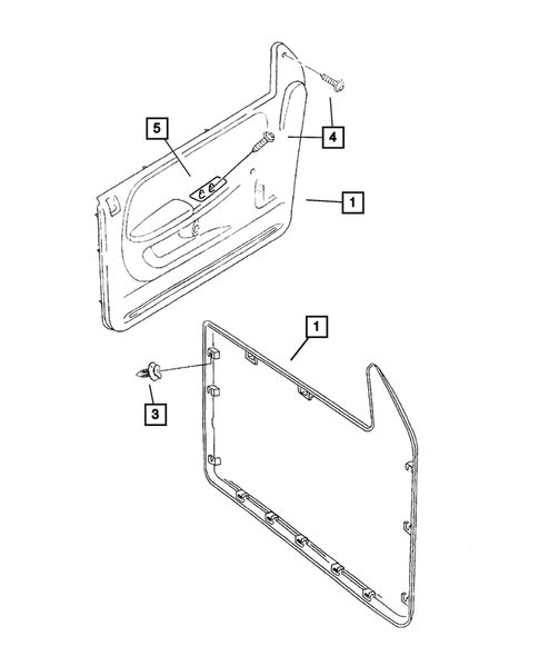 Door Trim Panels-Front and Rear for 2002 Dodge Ram 2500 #0