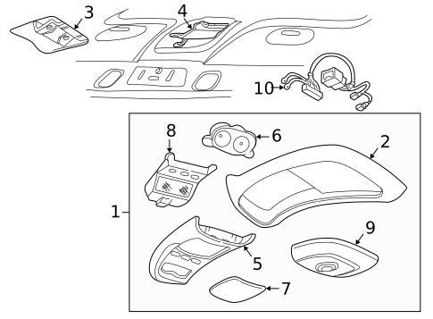 Overhead Console for 2005 Ford Explorer Sport Trac #0