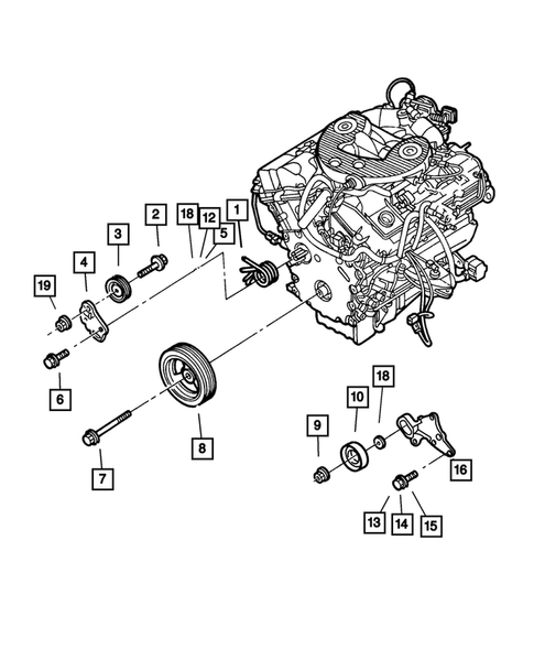 Pulleys and Related Parts for 2001 Chrysler 300M #1