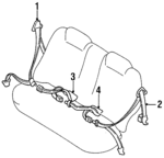 K20A57710C20 - Electrical: Shoulder Belt for Kia: Sephia Image