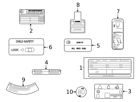 Labels for 2025 Nissan Pathfinder #0