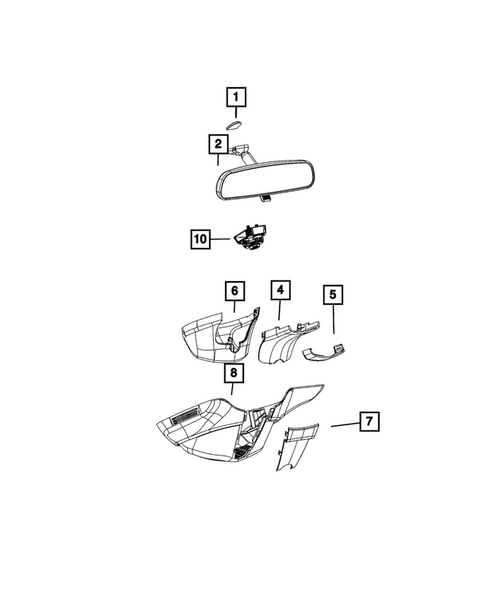 Glass and Interior Rearview Mirror for 2024 Ram 1500 Classic #1