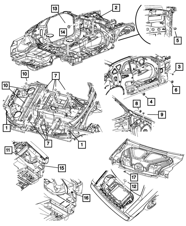 5112208AB - Body Sheet Metal Except Doors: Plug for Mopar Image image