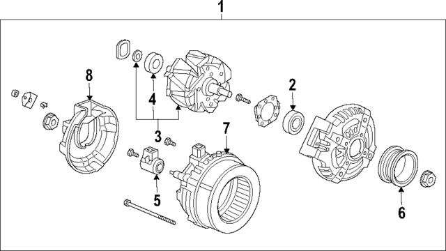 311085J0A01 - : Genuine Honda Alternator Housing, Accord Crosstour, 2.4l - 31108-5J0-A01 for Honda Image