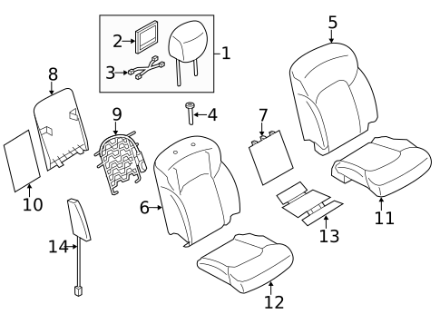 Passenger Seat Components for 2019 INFINITI QX80 #0