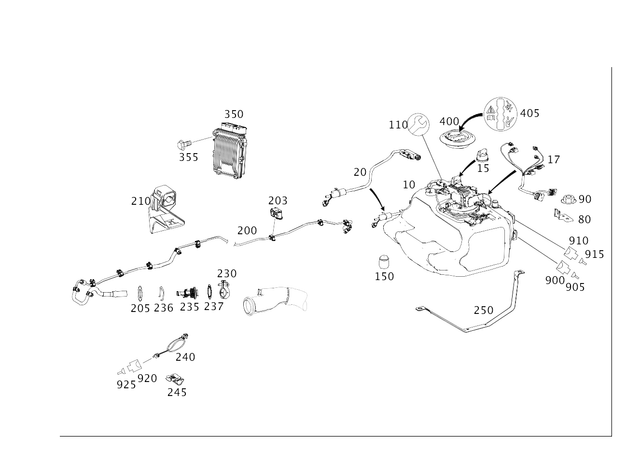 1644705701 - Fuel System: Additive Tank for Mercedes-Benz Image image