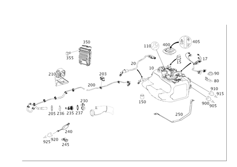 Adblue Container and Lines for 2011 Mercedes-Benz ML550 #0