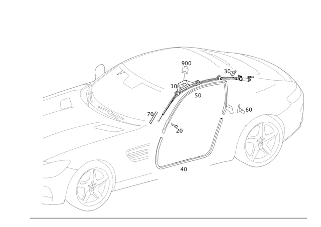 19832310 - Covering and Lining: Felt Strip for Mercedes-Benz Image image