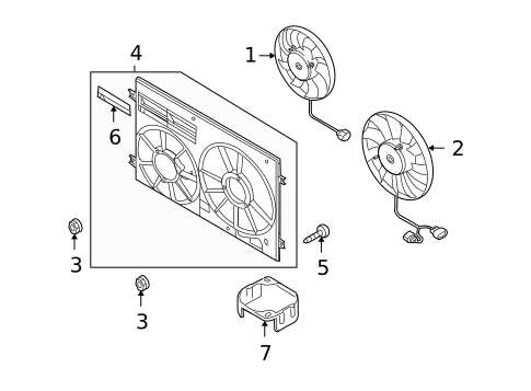 Cooling Fan for 2009 Audi TTS Quattro #1