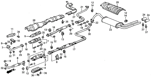 Exhaust System for 1987 Acura Integra #0