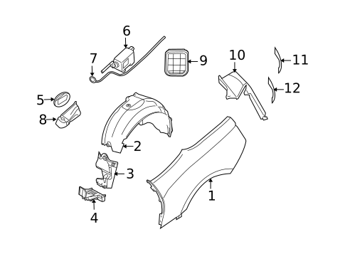 Quarter Panel & Components for 2007 BMW Z4 #0