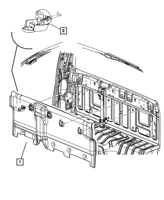 1VD94DK2AB - Interior Trim: Cab Back Trim Panel for Mopar Image