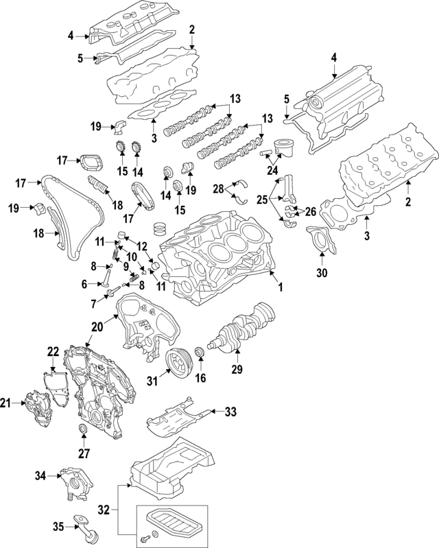 11000EY37A - Engine: Cylinder Block for Infiniti Image