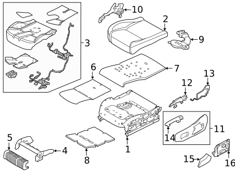 Passenger Seat Components for 2020 Land Rover Range Rover Velar #7