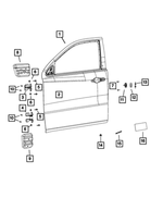 68036248AC - Doors, Door Mirrors and Related Parts: Door Hinge Tapping Plate, Right for Mopar Image image