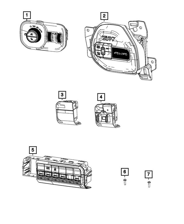 68365256AB - Electrical: Headlamp Switch for Mopar Image image