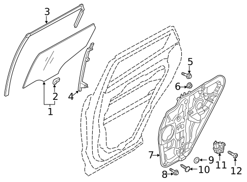 Rear Door for 2017 Hyundai Santa Fe Sport #0