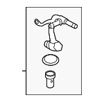 11537883933 - Cooling System: Inlet Pipe for BMW: M5, M8, M8 Gran Coupe, X5, X6 Image