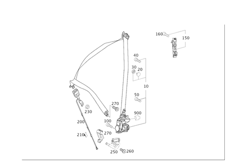 Driver Seat Seat Belt for 2016 Mercedes-Benz GLE450 AMG #0