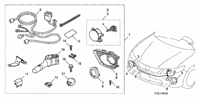 Foglight (1) for 2015 Honda Accord #0