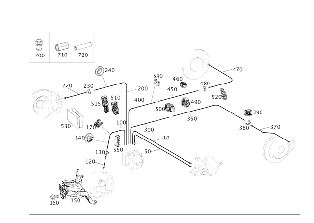 2474203100 - Brakes: Brake Line for Mercedes-Benz: 180A, 180b, 220a, A220, A35 AMG, CLA250, CLA35 AMG, CLA45 AMG, CLA45 AMG S, EQB 250+, EQB 300, EQB 350, GLA250, GLA35 AMG, GLA45 AMG, GLB250, GLB35 AMG Image image