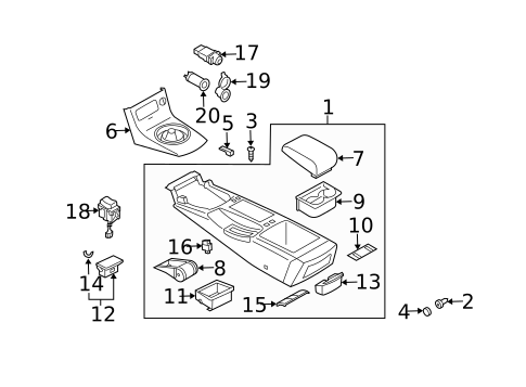 Console for 2004 INFINITI G35 #1