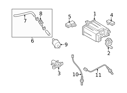 Emission Components for 2011 INFINITI M56 #0