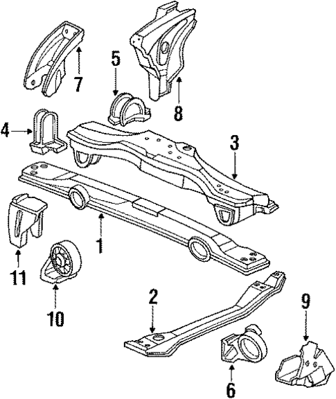 Engine Mounting for 1989 Honda Prelude #0