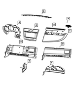 5291874AE - Instrument Panel and Radios and Consoles: Instrument Panel Closeout Panel, Right for Mopar Image