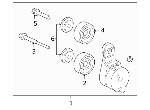 Belts & Pulleys for 2006 Acura RL #0