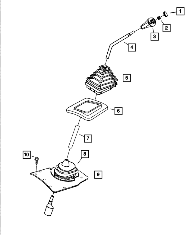 52109726AB - Manual Transmission 5 Speed: Gearshift Lever for Mopar Image