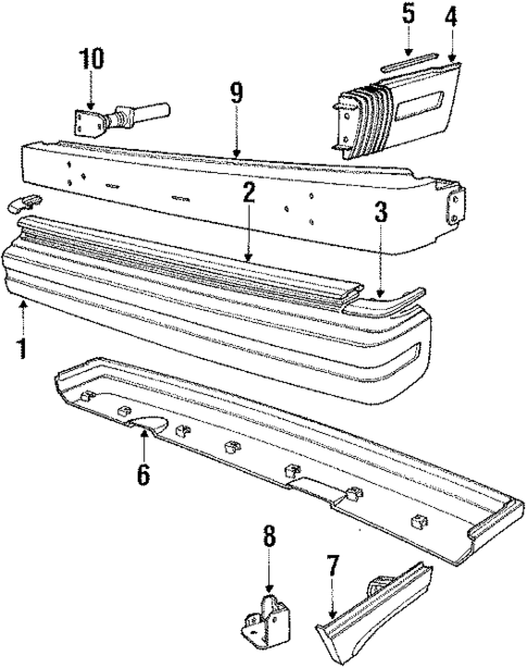 Bumper & Components - Rear for 1991 Volvo 780 #0