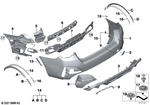 51125A1F365 - : Cover, Bumper, Rear Left for BMW Image