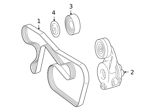 Belts & Pulleys for 2010 Mercedes-Benz GL350 #0