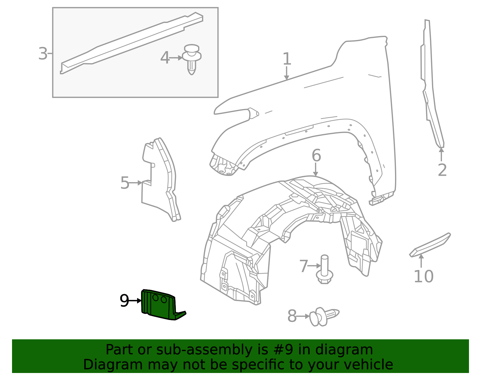 Genuine Official Toyota Fender Liner Support Bracket part# 52144