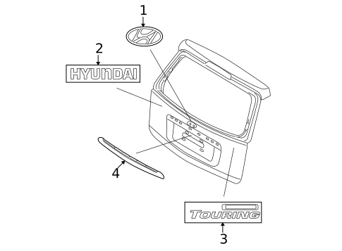 Exterior Trim - Lift Gate for 2012 Hyundai Elantra #0