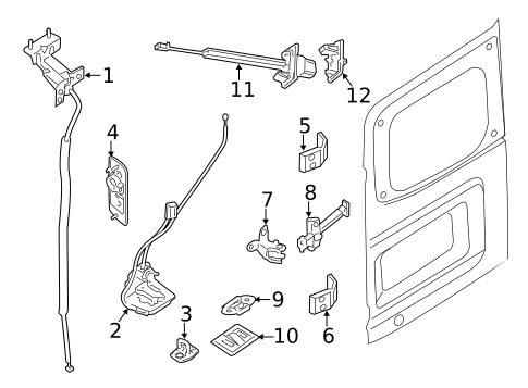 Lock & Hardware for 2018 Nissan NV2500 #3