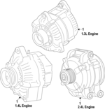68363550AA - : Alternator for Fiat: 500X Image