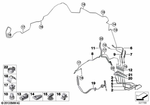 Brake Pipe, Front for 2014 BMW Hybrid 5 #0