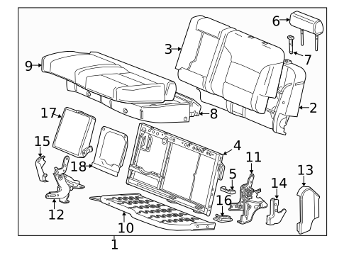 Front Seat Components for 2015 Chevrolet Silverado 2500 HD #2